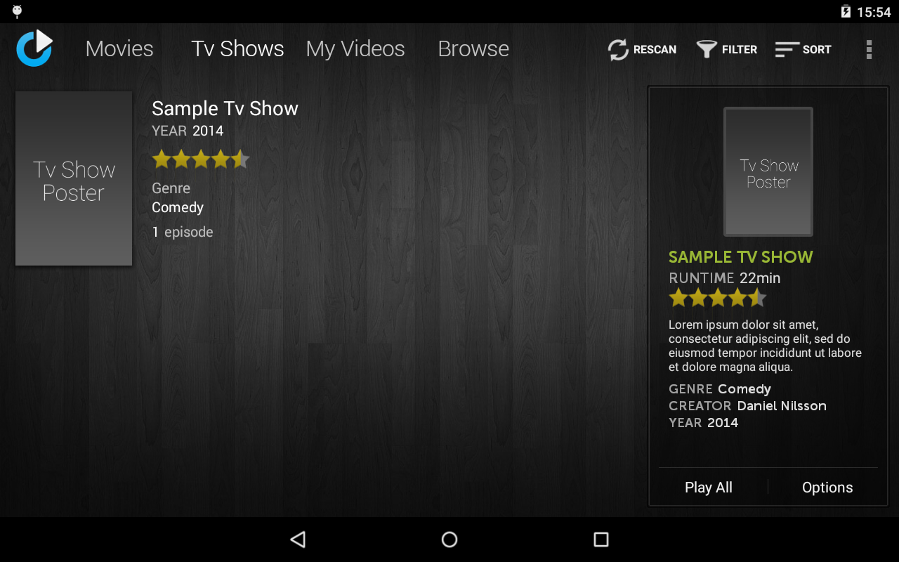 mVideoPlayer screenshot