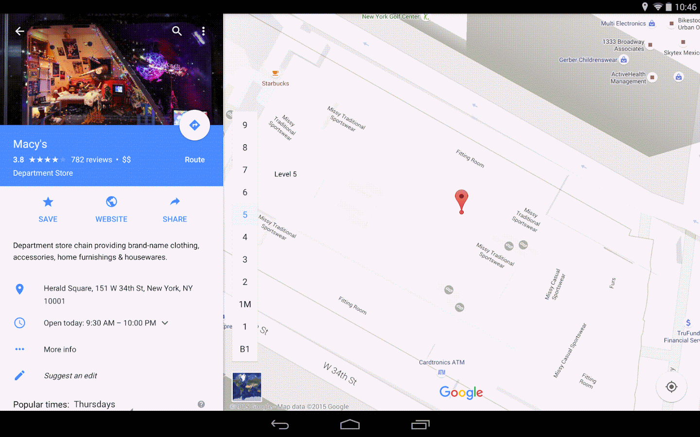 Maps screenshot