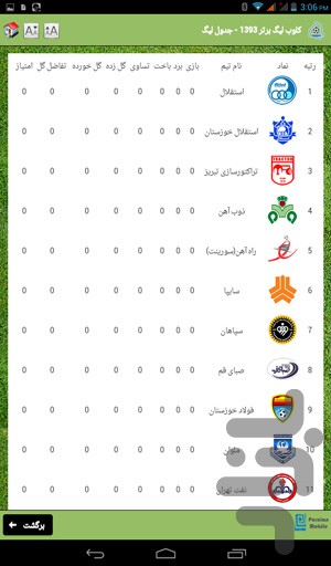 کلوب لیگ برتر 1393 screenshot