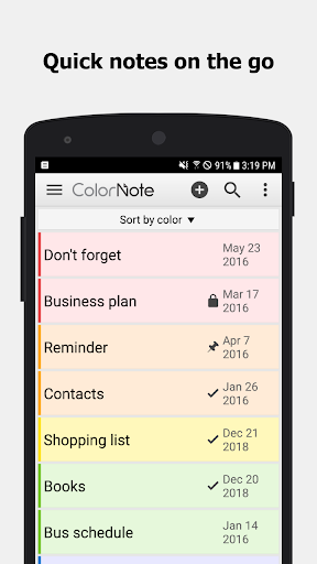 color note log in