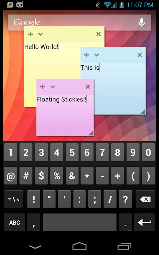 Floating Stickies screenshot