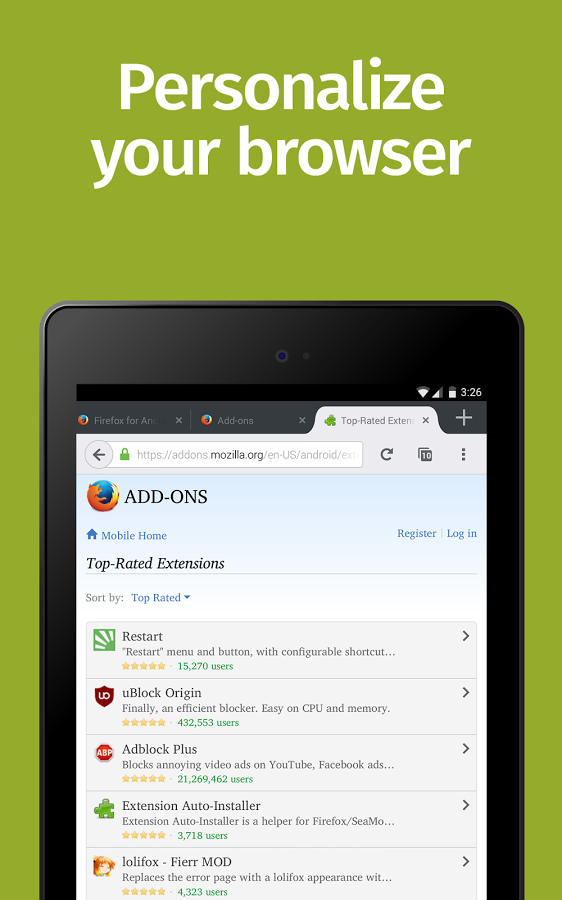 فایرفاکس screenshot
