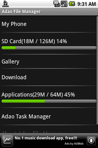 Adao File Manager screenshot