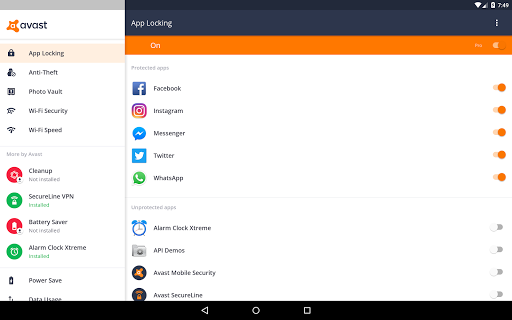 avast mobile android