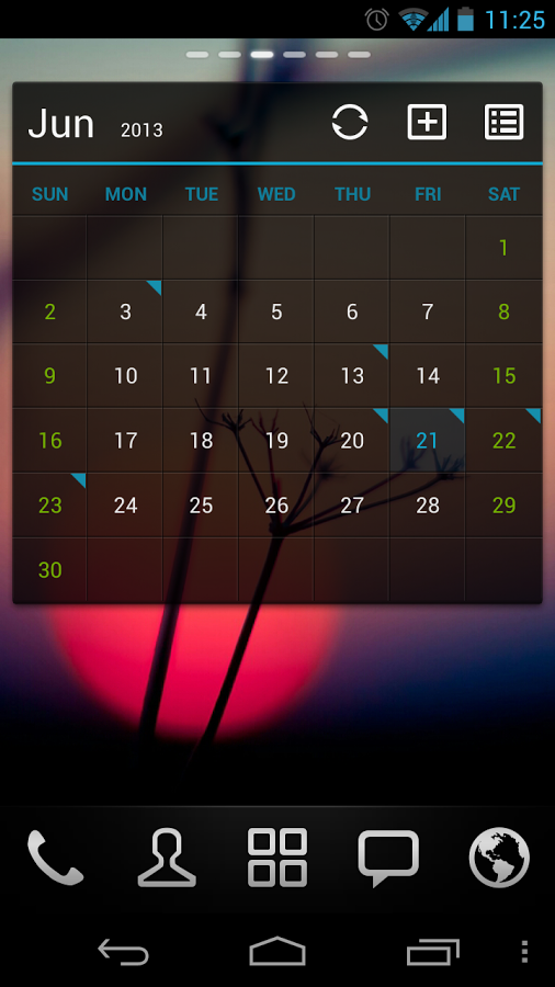 GO Calendar Widget Download Install Android Apps Cafe Bazaar