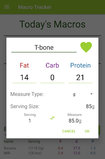 calorie and macro tracker app