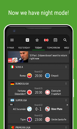 BeSoccer - Soccer Live Score - Download | Install Android Apps | Cafe ...