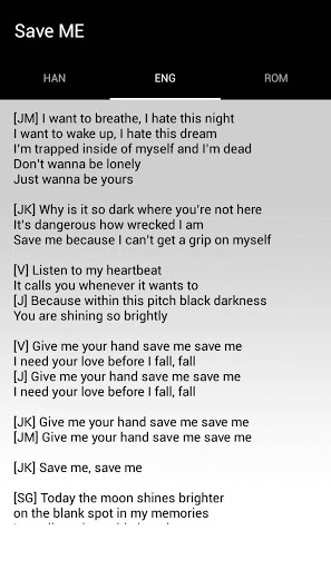 Bts Lyrics Offline For Android Download Cafe Bazaar