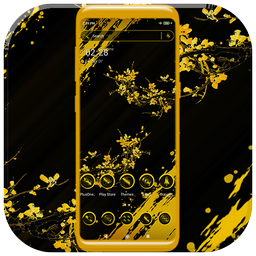 Yellow Black Flower Theme