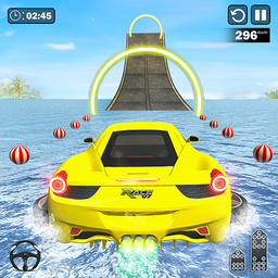 بازی ماشین مسابقه روی سطح آب