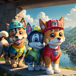 پس زمینه سگ های نگهبان