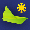 Origami ships, boats