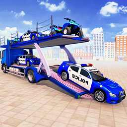 کامیون حمل ماشین پلیس | ماشین بازی
