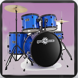 Drums Set with Drum Sticks - Play Rock Jam Tracks