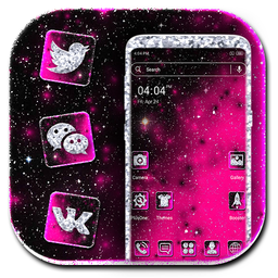 Black Pink Glitter Themes