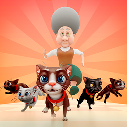 Run cat crowd: 3d running game