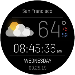 Weather Black Premium Watch Face