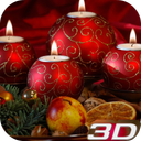 Christmas Candle 3D Wallpaper