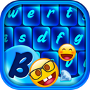 Blue Emoji Keyboard Themes