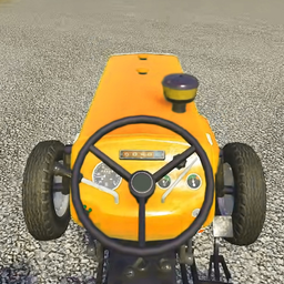 Tractor driving and plow land