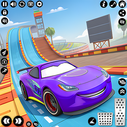 Superhero Car Race: Mega Ramp