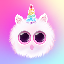 Pink Fluffy Unicorn - Cute Moving Background