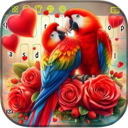 Lovebird Parrot Neon Keyboard