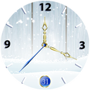 Snow Background Clock Wallpaper