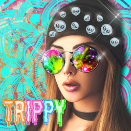 Trippy Photo Editor 💫 Glitch Vaporwave Stickers