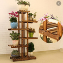 Wooden Flower Shelf Design