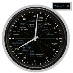 12-hour world clock