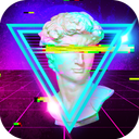 Aesthetic Photo Editor Glitch & Vaporwave Stickers