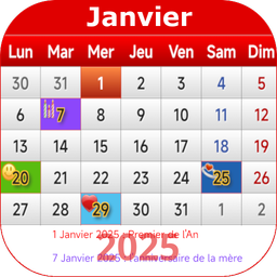 Français Calendrier 2025