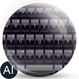 AI Keyboard Theme Frame Purpl