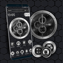 Black Analog Clock Launcher Theme 2019