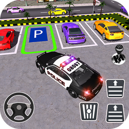 Police Car Park City Highway