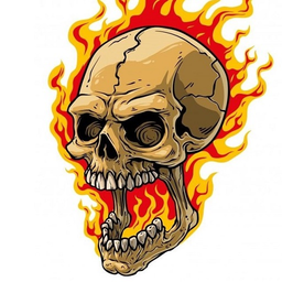 Flaming Skull Wallpapers