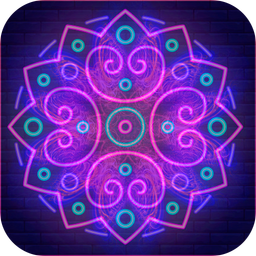 Magic Mirror Mandala Drawing - Symmetry Glow Art