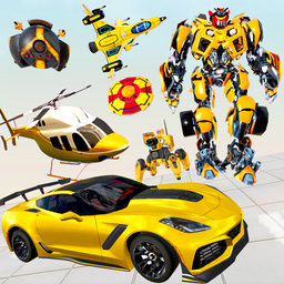 Flying Helicopter Robot Car Transform