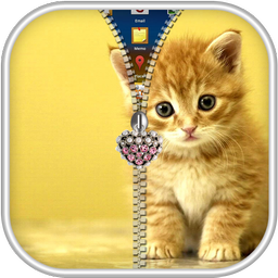 Kitty Zipper Lock Screen
