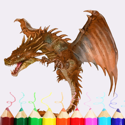 Dragon Anime Coloring Book