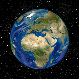 3D Earth Map - Satellite View