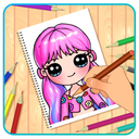 Learn to draw a cute girl