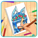 How to draw Gacha step by step