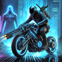 Cyber Bike Racing Shooter Game