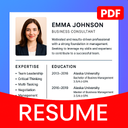 Resume Builder, CV Maker, PDF