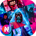 Neon Mask Wallpaper : LED Purge Wallpaper 2020