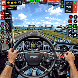 US Truck Driving Transport 3D