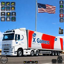 US Truck Driving Transport 3D