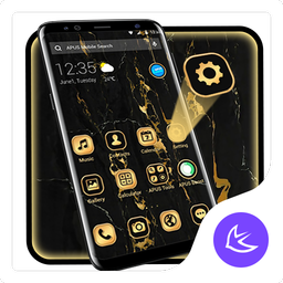 Business Golden Black APUS Launcher theme